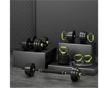 25Kg Adjustable Dumbbells Set Kettle Bell Weight Plates Barbells Gym